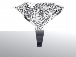 FLOWER BIG RING READY TO PRINT 3D Модель
