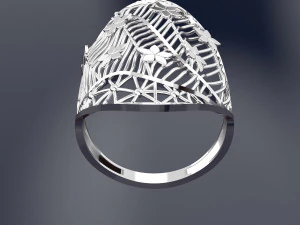 FLOWER BIG RING READY TO PRINT 3D Model
