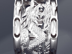 2 DRAGON ON RING JEWELRY FILE 3DM Modelo 3D