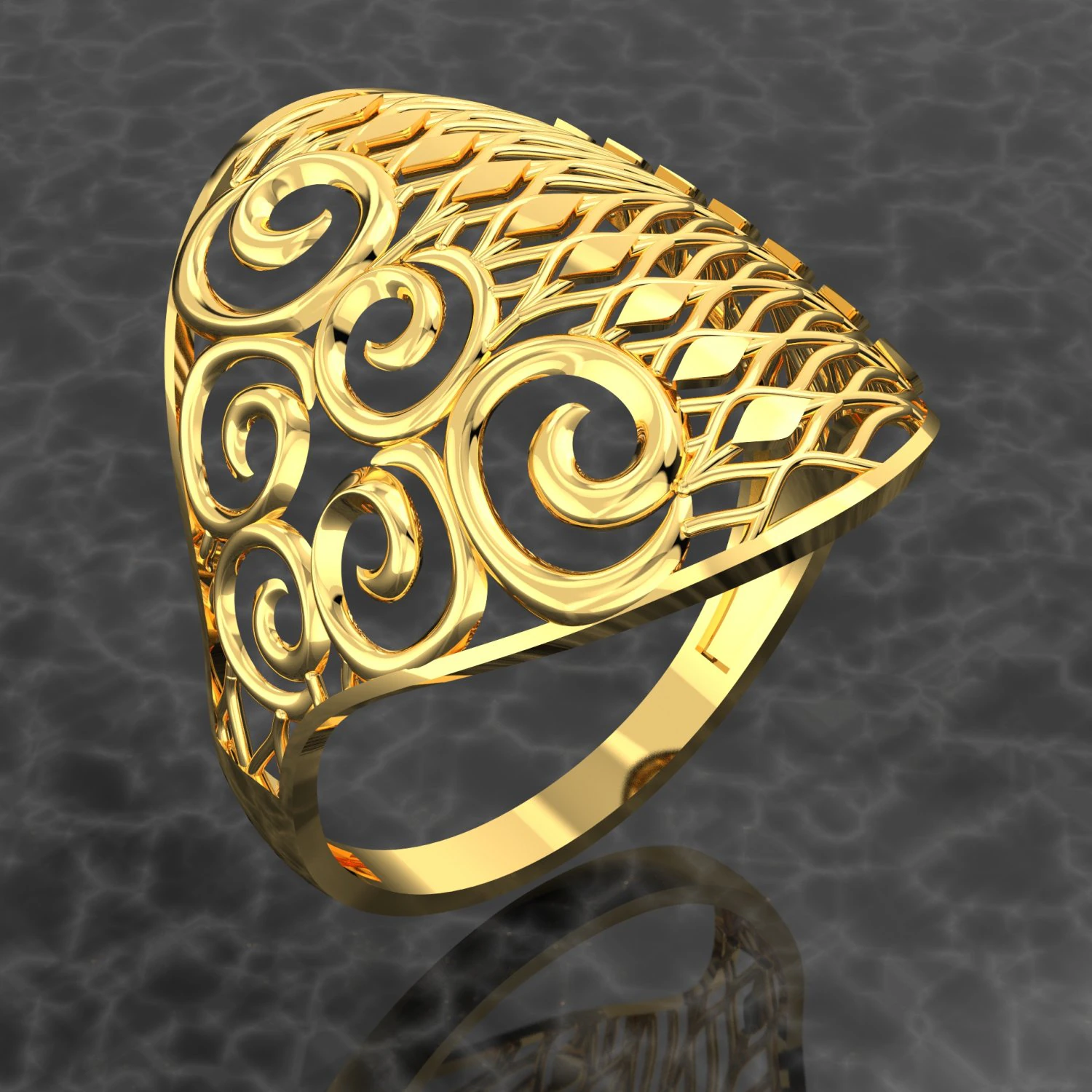 WAVE RING FILE 3DM AND KEYSHOT FILE RENDERING 3D Model .c4d .max .obj .3ds .fbx .stl .blend 