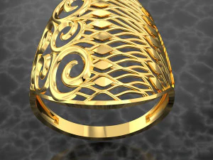 WAVE RING FILE 3DM AND KEYSHOT FILE RENDERING 3D Model