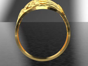 WAVE RING FILE 3DM AND KEYSHOT FILE RENDERING 3D Model