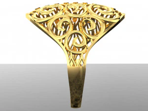WAVE RING FILE 3DM AND KEYSHOT FILE RENDERING 3D Model
