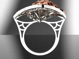 BIG flower assembled RING FILE 3DM AND KEYSHOT FILE 3D Модель