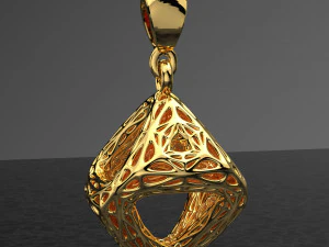 FILE DI GIOIELLI CON PENDENTE GEOMETRICO OBJ E FILE KEYSHOT Modello 3D