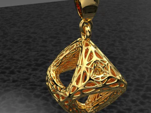 GEOMETRIC PENDANT JEWELRY FILE OBJ AND KEYSHOT FILE 3D Model