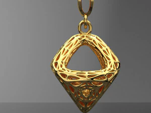 GEOMETRIC PENDANT JEWELRY FILE OBJ AND KEYSHOT FILE 3D Model
