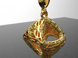GEOMETRIC PENDANT JEWELRY FILE OBJ AND KEYSHOT FILE 3D Model