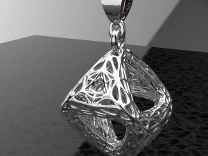 GEOMETRIC PENDANT JEWELRY FILE OBJ AND KEYSHOT FILE 3D Model