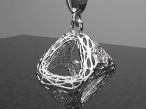 GEOMETRIC PENDANT JEWELRY FILE OBJ AND KEYSHOT FILE 3D Model
