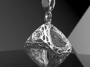 GEOMETRIC PENDANT JEWELRY FILE OBJ AND KEYSHOT FILE 3D Model