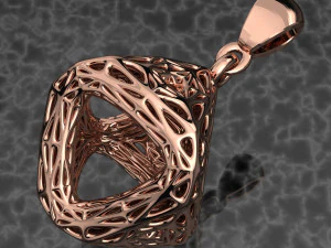 GEOMETRIC PENDANT JEWELRY FILE OBJ AND KEYSHOT FILE 3D Model