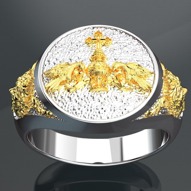 BIRD COLOR 18K GOLD RING FILE 3DM 3D-Modell .c4d .max .obj .3ds .fbx .stl .blend 