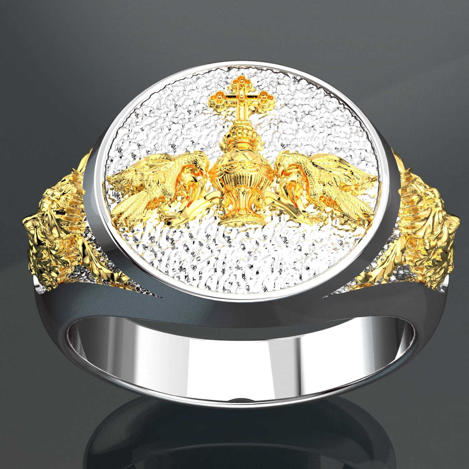BIRD COLOR 18K GOLD RING FILE 3DM 3D Model .c4d .max .obj .3ds .fbx .stl .blend