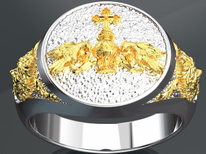 BIRD COLOR 18K GOLD RING FILE 3DM 3D Модель