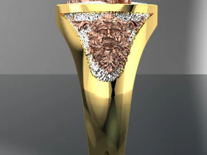 BIRD COLOR 18K GOLD RING FILE 3DM 3D Model