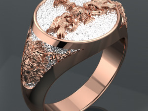 BIRD COLOR 18K GOLD RING FILE 3DM 3D-Modell