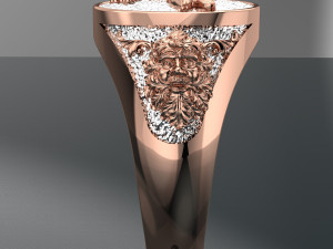 BIRD COLOR 18K GOLD RING FILE 3DM 3D-Modell