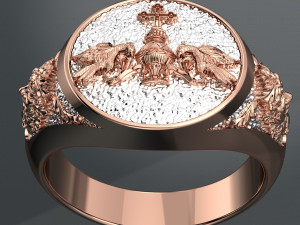 BIRD COLOR 18K GOLD RING FILE 3DM 3D-Modell