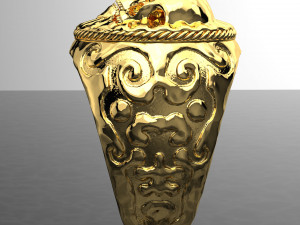 SKULL 18K GOLD RING FILE STL Modello 3D