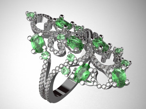 ROYALTY DIAMOND 18K GOLD RING 3D Modell
