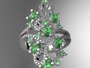 ROYALTY DIAMOND 18K GOLD RING 3D Modell