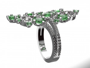 ROYALTY DIAMOND 18K GOLD RING 3D Modell