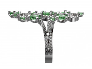 ROYALTY DIAMOND 18K GOLD RING 3D Modell
