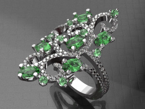 ROYALTY DIAMOND 18K GOLD RING 3D Modell