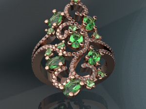 ROYALTY DIAMOND 18K GOLD RING 3D Modell
