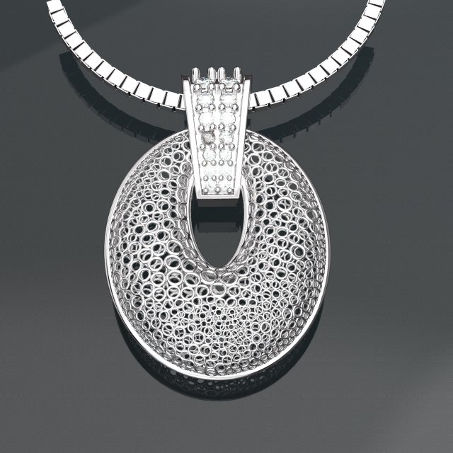 CIRCLE GOLD PENDANT Model 3D .c4d .max .obj .3ds .fbx .stl .blend 
