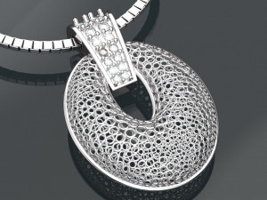 CIRCLE GOLD PENDANT Model 3D
