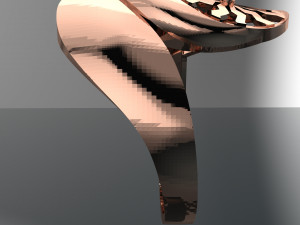 BIG WAVE 18K 24K GOLD RING 3D Model