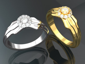WEDDING DIAMOND GOLD RING SETUP PHOTO Modelo 3D