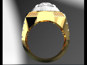 DIAMOND GOLD MEN RING 3D Modell