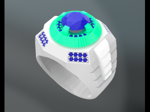 DIAMOND GOLD MEN RING 3D Modell