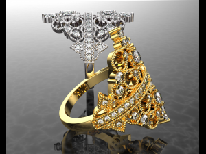 ROYALTY DIAMOND GOLD RING 3Dモデル