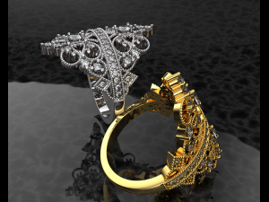 ROYALTY DIAMOND GOLD RING 3D मॉडल