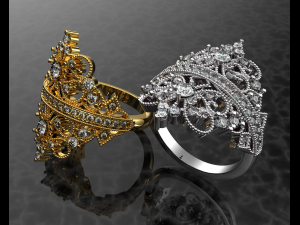 ROYALTY DIAMOND GOLD RING 3D मॉडल