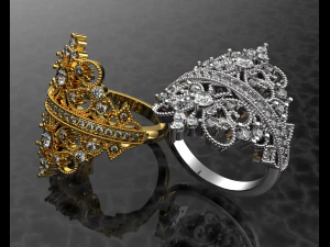 ROYALTY DIAMOND GOLD RING 3D Model
