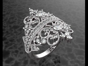 ROYALTY DIAMOND GOLD RING 3D Model