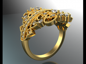 ROYALTY DIAMOND GOLD RING 3D मॉडल
