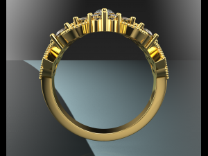 ROYALTY DIAMOND GOLD RING 3D मॉडल