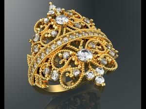 ROYALTY DIAMOND GOLD RING 3D मॉडल