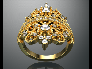 ROYALTY DIAMOND GOLD RING 3D मॉडल
