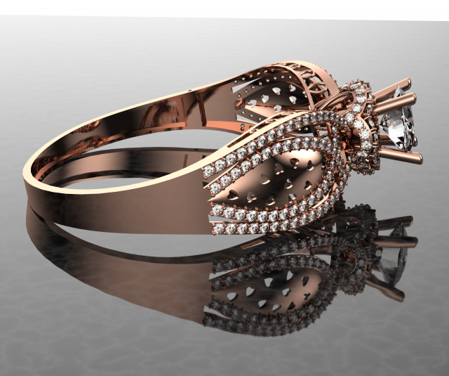 ROYALTY DIAMOND GOLD 18K BRACELET 3D Model .c4d .max .obj .3ds .fbx .stl .blend 