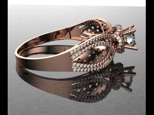 BRACCIALE ROYALTY IN ORO 18K CON DIAMANTI Modello 3D