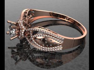ROYALTY DIAMOND GOLD 18K BRACELET 3D Model