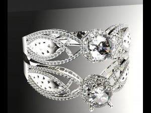 ROYALTY DIAMOND GOLD 18K BRACELET 3D Model