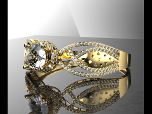 ROYALTY DIAMOND GOLD 18K BRACELET 3D Model